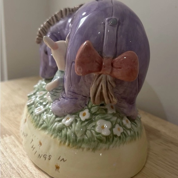 Walt Disney Classic Winnie the Pooh Eeyore Piglet Ceramic Piggy Bank Charpente - Picture 3 of 10